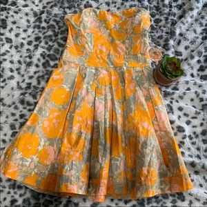 Mustard Floral Dress
